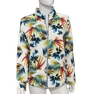 𝙊𝙣𝙦𝙪𝙚 𝘾𝙖𝙨𝙪𝙖𝙡 Print Jacket Bomber-Style Pockets Medium